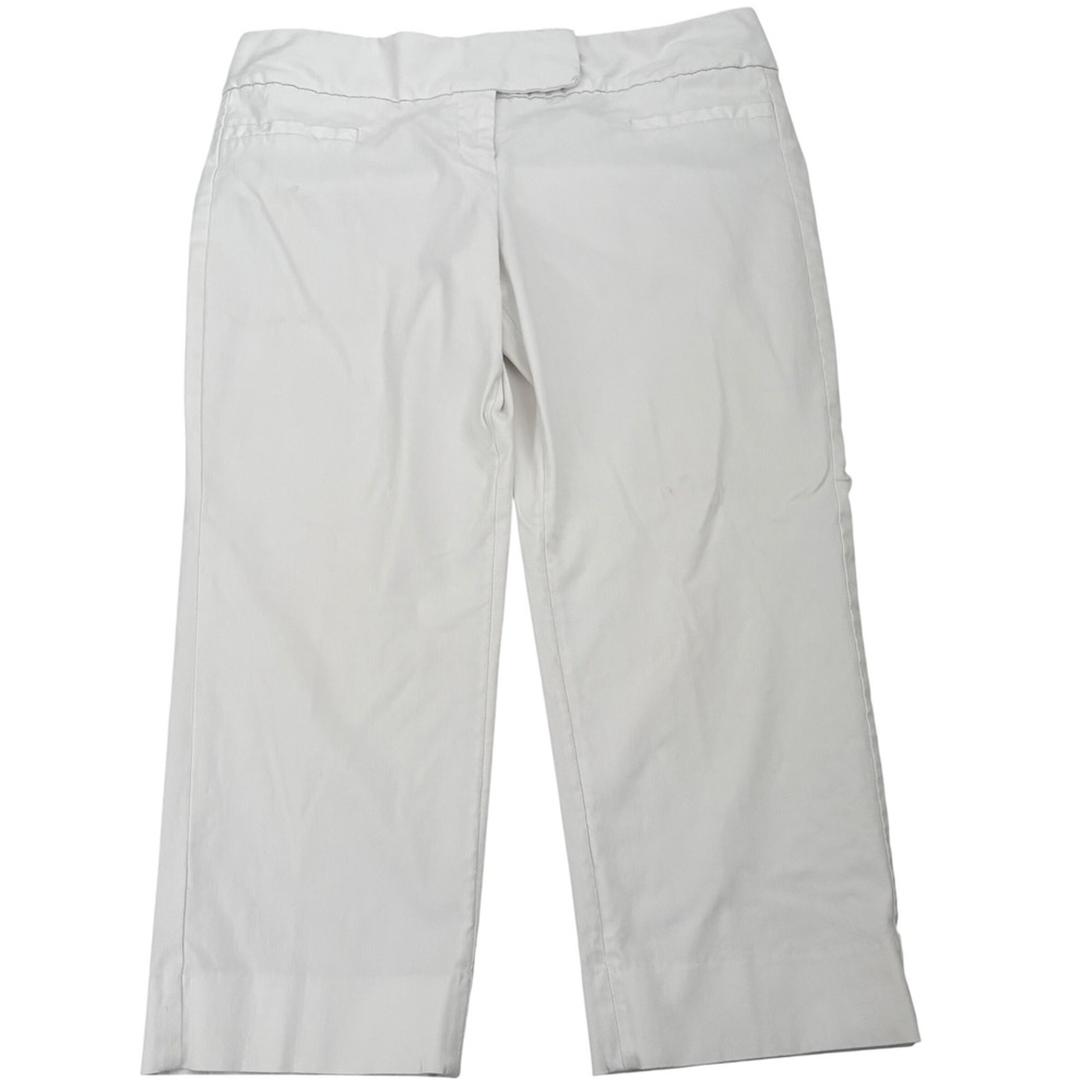 The Limited Exact Stretch White Cropped Capri Pants Size 8 Business Casual